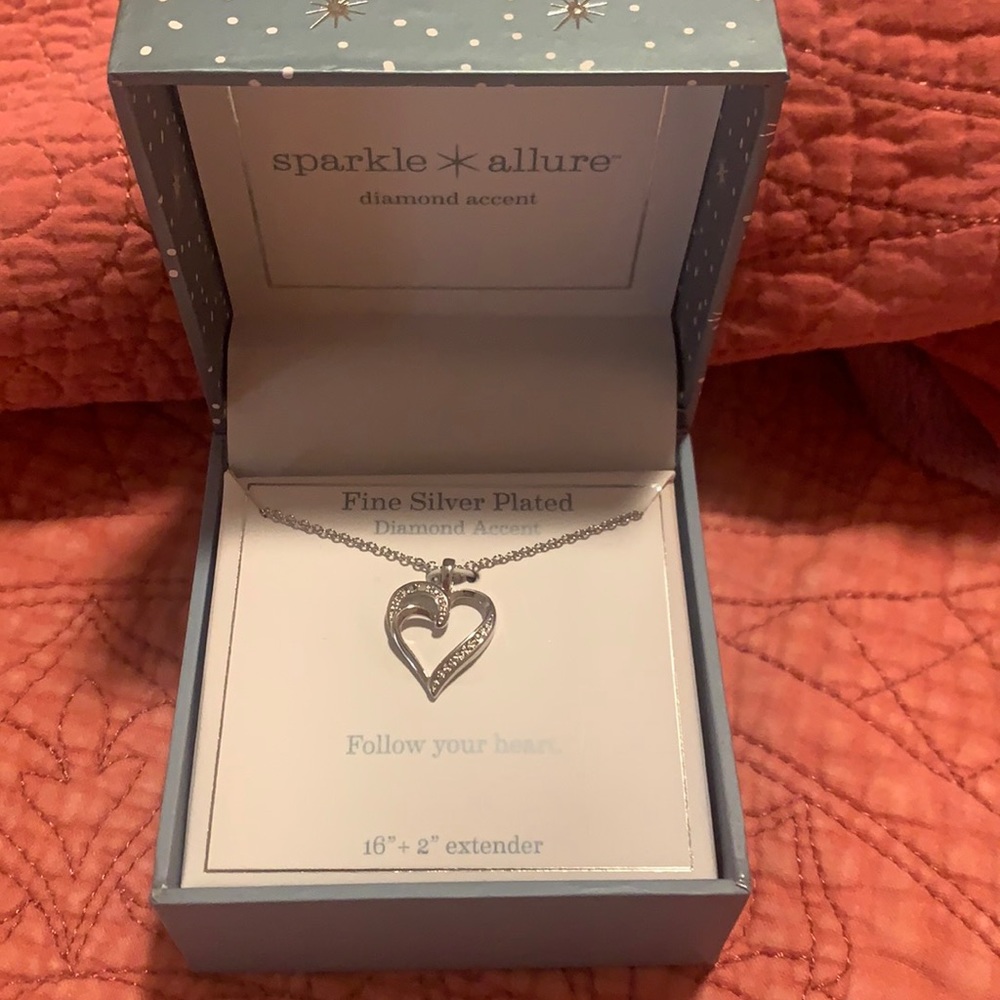 Silver Plated Heart Necklace